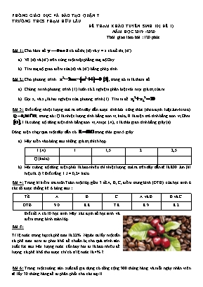 5 Đề tham khảo tuyển sinh Lớp 10 môn Toán - Năm học 2019-2020 - Phòng giáo dục và đào tạo Quận 7